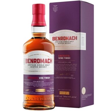 Benromach Speyside Single Malt Scotch Whisky Contrasts: Wine Finish Côte-Rôtie Cask, 0,7 l Benromach Speyside Single Malt Scotch Whisky Contrasts: Wine Finish Côte-Rôtie Cask, 0,7 l