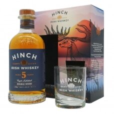 Hinch Whiskey 5 Y.O. Double Wood Glass Pack su dėžute, 0,7 l