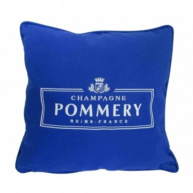 Pommery mėlyna dekoratyvinė pagalvėlė 40x40cm