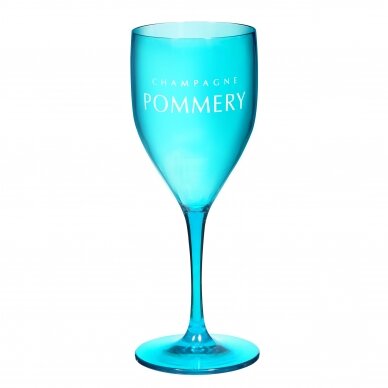Pommery mėlynos plastikinės taurės (6 vnt.)