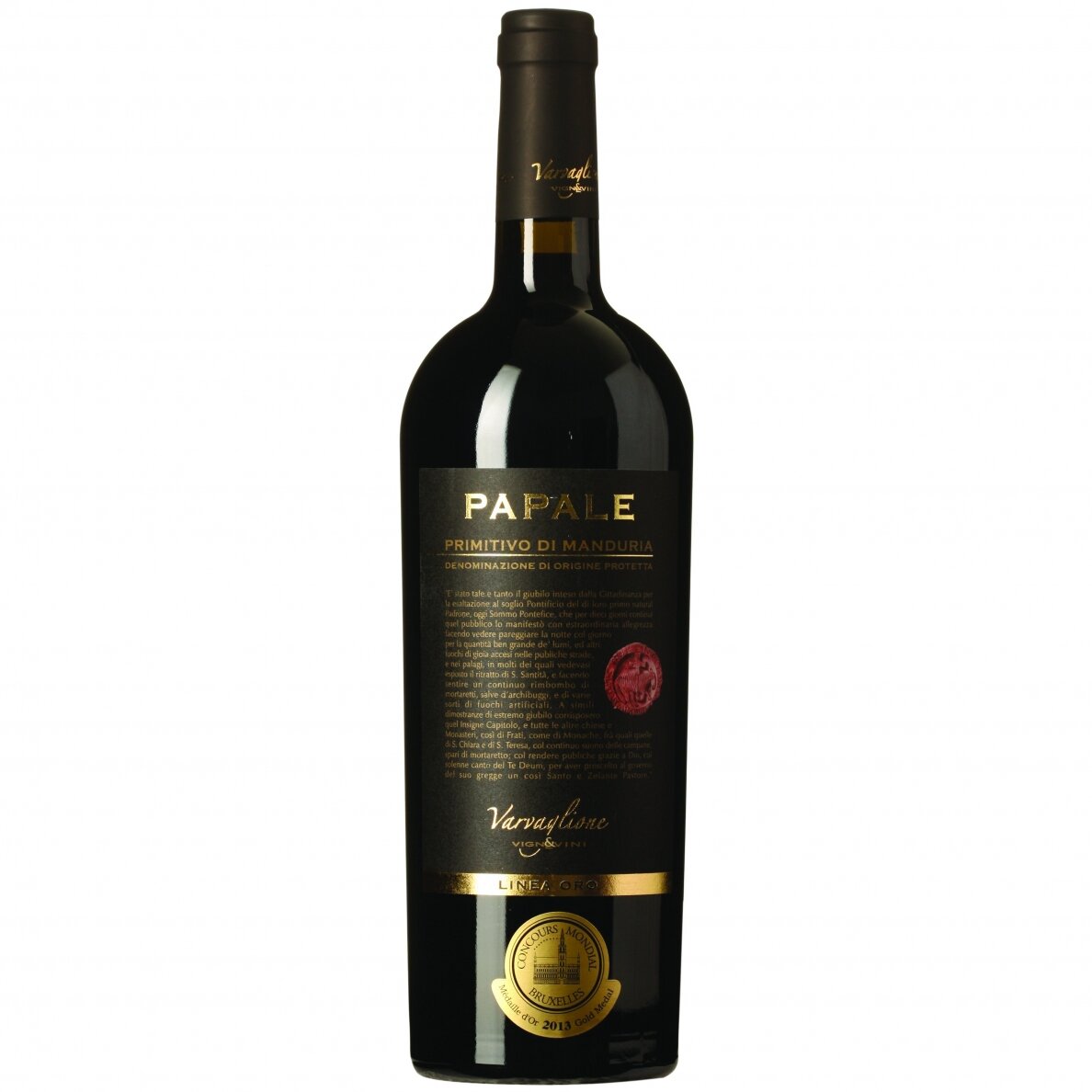Varvaglione Papale Oro Primitivo Di Manduria D.O.P., 0,75 l Varvaglione Papale Oro Primitivo Di Manduria D.O.P., 0,75 l